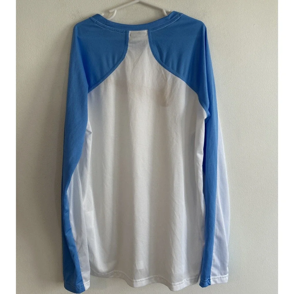 Nike Dri-Fit Long Sleeve Jersey Shirt Blue White Yellow Boy's Size Large‎